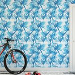 Papel de Parede Folhas de Palmeiras Azuis