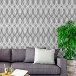 Papel de Parede Linhas Onduladas (Cinza)