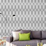 Papel de Parede Linhas Onduladas (Cinza)