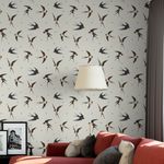 Papel de Parede Andorinhas (Pássaros)