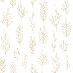 Papel de Parede com Galhos Delicados (Bege)