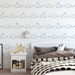Papel de Parede Infantil Baleias Fofas
