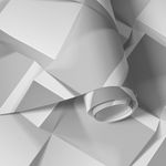 Papel de Parede Branco Abstrato 3D