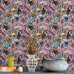 Papel de Parede com Adesivos de Grafites