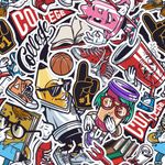 Papel de Parede com Adesivos de Grafites