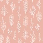 Papel de Parede com Galhos Delicados (Salmão)