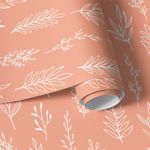 Papel de Parede com Galhos Delicados (Salmão)