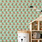 Papel de Parede Infantil de Girafas e Listras