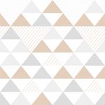 Papel de Parede Triângulos Cinza com Bege