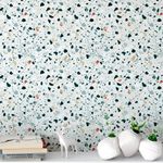 Papel de Parede Terrazzo Tons de Azul