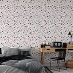 Papel de Parede Terrazzo Tons de Vermelho