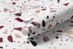 Papel de Parede Terrazzo Tons de Vermelho