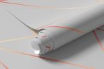 Papel de Parede Cinza com Listras Metálicas