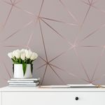 Papel de Parede Linhas Geométricas Rosê