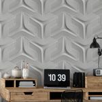 Papel de Parede Branco de Gesso 3D