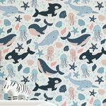 Papel de Parede Infantil com Baleias Azuis