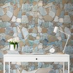 Papel de Parede Muro Canjiquinha Tons de Azul