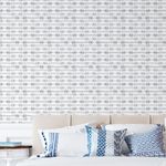 Papel de Parede Galhos de Plantas na Horizontal Cinza