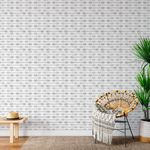 Papel de Parede Galhos de Plantas na Horizontal Cinza