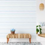Papel de Parede Tons de Azul e Verde com Listras Assimétricas