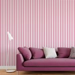 Papel de Parede Tons Rosa Listras Verticais Assimétricas