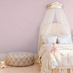 Papel de Parede Cortina de Bolinhas (Rosa Bebê)
