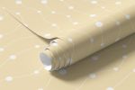 Papel de Parede Cortina de Bolinhas (Amarelo Claro)