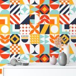 Papel de Parede Imitação de Azulejo Português