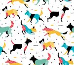 Papel de Parede Cachorros Abstratos