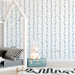 Papel de Parede Infantil Ramos Abstratos (Azul Bebê)