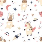 Papel de Parede Animais Vestidos de Astronautas