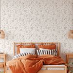 Papel de Parede Folhas Tons de de Bege