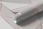 Papel de Parede Geométrico Rose Silver Tons de Cinza