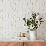 Papel de Parede Folhagens Aquarela