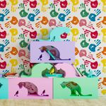 Papel de Parede Marcas de Mão de Tinta
