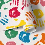 Papel de Parede Marcas de Mão de Tinta