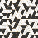 Papel de Parede Formas Geométricas com Mármore
