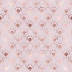 Papel de Parede Rosa Metalizado Arabesco