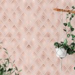 Papel de Parede Triângulos Rose Gold
