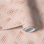 Papel de Parede Triângulos Rose Gold