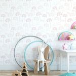 Papel de Parede Dente de Leão (Tons de Rosa Bebê)