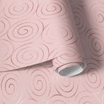Papel de Parede Rose Gold com Linhas em Caracóis
