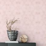 Papel de Parede Rose Gold com Linhas Cruzadas
