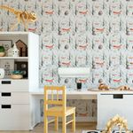 Papel de Parede Infantil com Animais na Floresta
