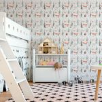 Papel de Parede Infantil com Animais na Floresta