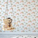 Papel de Parede Arco Íris Com Flores