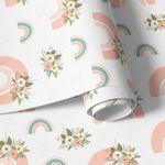 Papel de Parede Arco Íris Com Flores