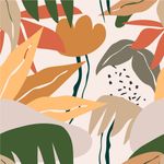 Papel de Parede Boho Floral Abstrato