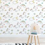 Papel de Parede Infantil Unicórnios