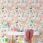 Papel de Parede Infantil Raposinhas Baby